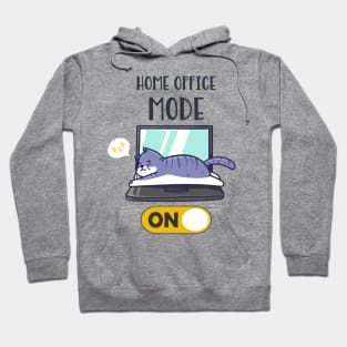 Home Office Mode On Funny Cat Laptop Sleep Hoodie